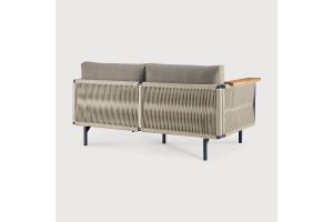 Corbey outdoor sofa - aluminium-black-Silt fabric