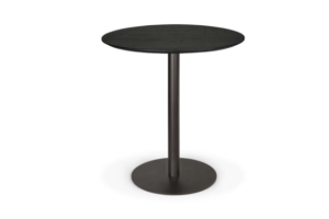 BLEND DINING TABLE VASRNISHED OAK BLACK DARK BRONZE BASE - 70 x 70 x 76 51947