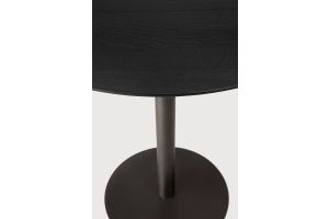 BLEND DINING TABLE VASRNISHED OAK BLACK DARK BRONZE BASE - 70 x 70 x 76 51947