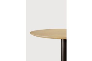 BLEND DINING TABLE OAK TOP BRONZE BASE 51945 70 x 70 x 76CM	