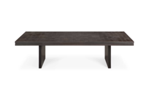 GROOVES COFFEE TABLE - VARNISHED TEAK - 135 x 65 