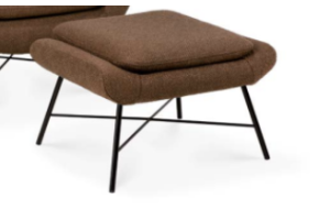 BARROW FOOTSTOOL - COPPER FABRIC 60 x 45 x 38 20177