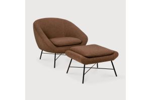 BARROW FOOTSTOOL - COPPER FABRIC 60 x 45 x 38 20177