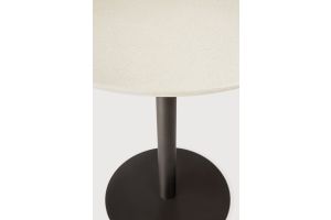 BLEND DINING TABLE MICROCEMENT TOP Off White - Dark Bronze base  70 x 70 x 76CM 26515