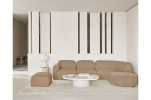 BULKY FOOTSTOOL LIGHT SEPIA 20021 80 x 60 x 40CM