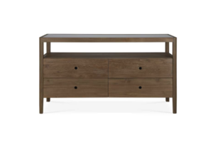 SPINDLE DRESSOIR TEAK 4 DRAWERS 14177