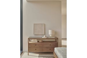 SPINDLE DRESSOIR TEAK 4 DRAWERS 14177