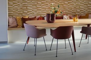 Spike Eettafel Staal | Eikenhout | Seuren Tafels 