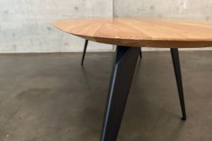 Spike Eettafel Staal | Eikenhout | Seuren Tafels 