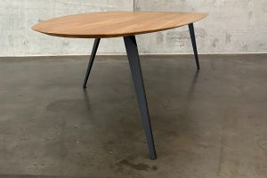 Spike Eettafel Staal | Eikenhout | Seuren Tafels 