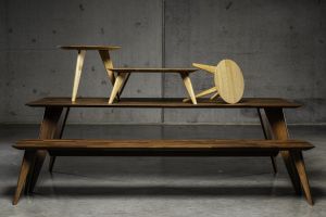 Moonshadow eettafel notenhout | Seuren Tafels 