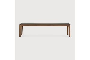 VARNISHED TEAK BROWN BOK BENCH 186X35X46