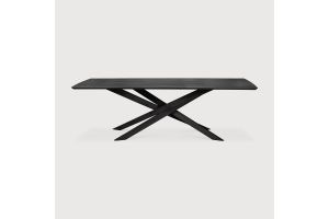 MIKADO DINING TABLE - VARNISHED OAK - BLACK