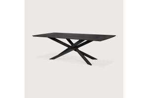 MIKADO DINING TABLE - VARNISHED OAK - BLACK