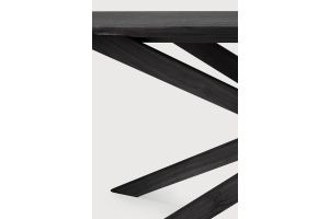 MIKADO DINING TABLE - VARNISHED OAK - BLACK