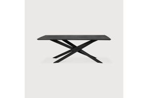 MIKADO DINING TABLE - VARNISHED OAK - BLACK