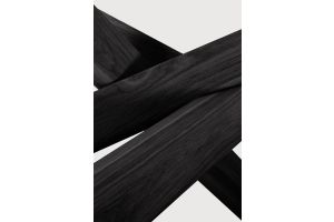 MIKADO DINING TABLE - VARNISHED OAK - BLACK