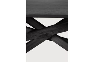 MIKADO DINING TABLE - VARNISHED OAK - BLACK