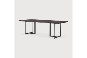 TACET DINING TABLE - VARNISHED TEAK - DARK BROWN