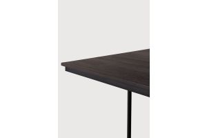 TACET DINING TABLE - VARNISHED TEAK - DARK BROWN
