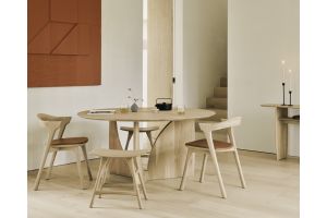 ETHNICRAFT TEAK GEOMETRIC DINING TABLE ROUND