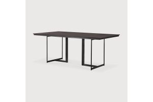 TACET DINING TABLE - VARNISHED TEAK - DARK BROWN