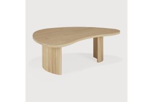 BOOMERANG COFFEE TABLE - OAK - PEBBLE SHAPE 