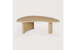 BOOMERANG COFFEE TABLE - OAK - PEBBLE SHAPE 