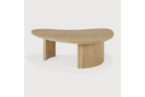 BOOMERANG COFFEE TABLE - OAK - PEBBLE SHAPE 