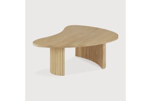 BOOMERANG COFFEE TABLE - OAK - PEBBLE SHAPE 