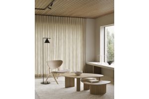 BOOMERANG COFFEE TABLE - OAK - PEBBLE SHAPE 