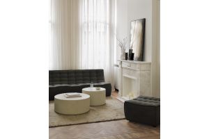 ELEMENTS COFFEE TABLE - VARNISHED MICROCEMENT - OFF WHITE - ROUND 60 x 60 x 37	26414