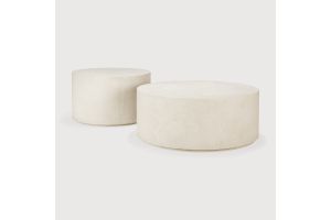 ELEMENTS COFFEE TABLE - VARNISHED MICROCEMENT - OFF WHITE - ROUND 60 x 60 x 37	26414