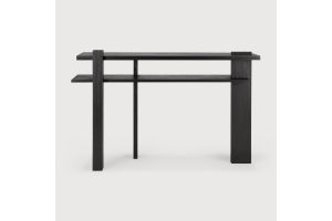 ABSTRACT CONSOLE - VARNISHED TEAK - BLACK 