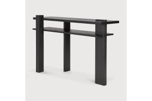 ABSTRACT CONSOLE - VARNISHED TEAK - BLACK 