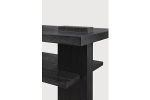 ABSTRACT CONSOLE - VARNISHED TEAK - BLACK 