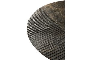 ETHNICRAFT LUNA COFFEE TABLE - LAVA LINEAR WHISKY 65 x 65 x 41