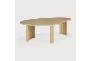 BOOMERANG COFFEE TABLE - OAK - PEBBLE SHAPE 