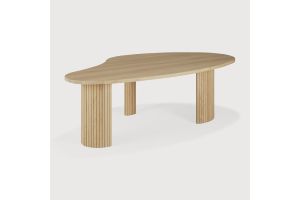 BOOMERANG COFFEE TABLE - OAK - PEBBLE SHAPE 