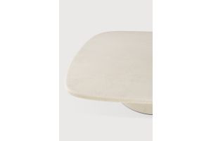 ELEMENTS COFFEE TABLE - VARNISHED MICROCEMENT - OFF WHITE - PEBBLE SHAPE 134 x 96 x 30