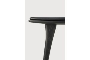 OSSO COUNTER STOOL - VARNISHED OAK - BLACK - BLACK LEATHER 57 x 33 x 69	53051