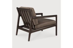 JACK LOUNGE CHAIR - VARNISHED MAHOGANY - DARK BROWN -  TERRA NUBUCK LEATHER 69 x 87 x 74	35104