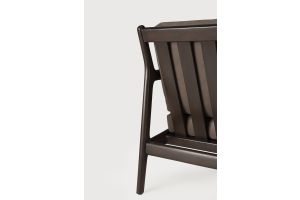 JACK LOUNGE CHAIR - VARNISHED MAHOGANY - DARK BROWN -  TERRA NUBUCK LEATHER 69 x 87 x 74	35104