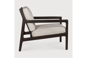 JACK LOUNGE CHAIR - VARNISHED MAHOGANY - DARK BROWN - IVORY FABRIC 69 x 87 x 74	35102 
