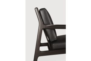 JACK LOUNGE CHAIR - VARNISHED MAHOGANY - DARK BROWN - CARBONE LEATHER 69 x 87 x 74 35103