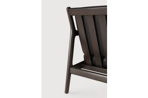 JACK LOUNGE CHAIR - VARNISHED MAHOGANY - DARK BROWN - CARBONE LEATHER 69 x 87 x 74 35103