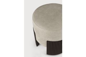 ROLLER MAX POUF - VARNISHED MAHOGANY - DARK BROWN - RICE FABRIC 45 x 44 x 46	35040