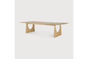 GEOMETRIC MEETING TABLE - VARNISHED OAK - RECTANGULAR - WITH WIRE MANAGMENT BOXES 53061