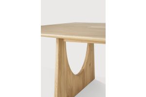 GEOMETRIC MEETING TABLE - VARNISHED OAK - RECTANGULAR - WITH WIRE MANAGMENT BOXES 53061