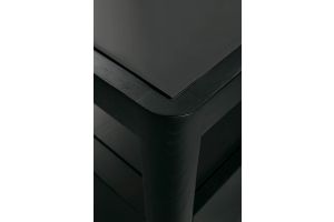 SPINDLE DRESSER - VARNISHED OAK - BLACK - 4 DRAWERS 150 x 56 x 83	51240